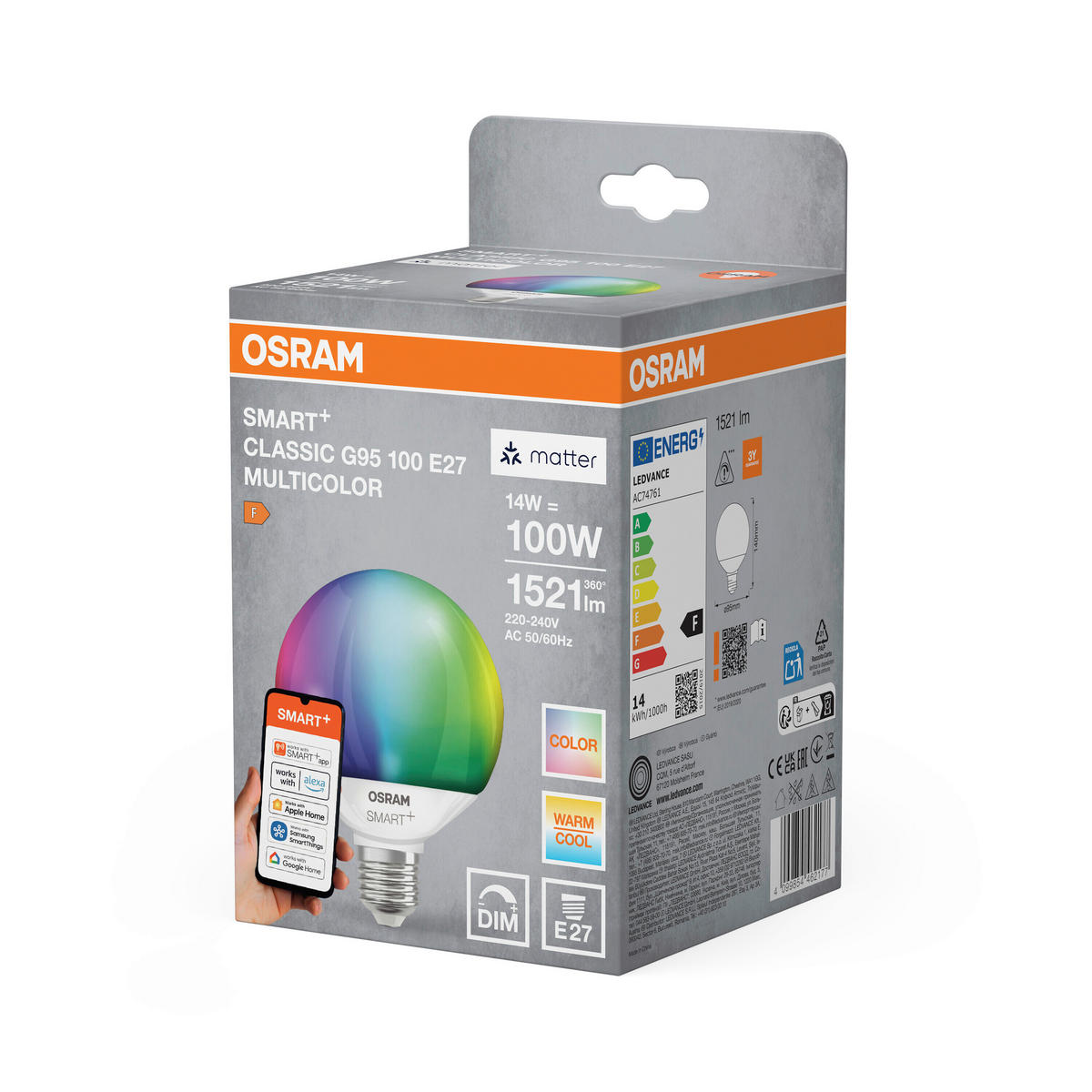 LED-LEUCHTMITTEL E27 14 W 1521 lm  - Weiß, Basics, Kunststoff (9,5/14cm) - Osram