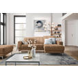 ECKSOFA in Webstoff Braun  - Chromfarben/Braun, Design, Textil/Metall (260/187cm) - Xora