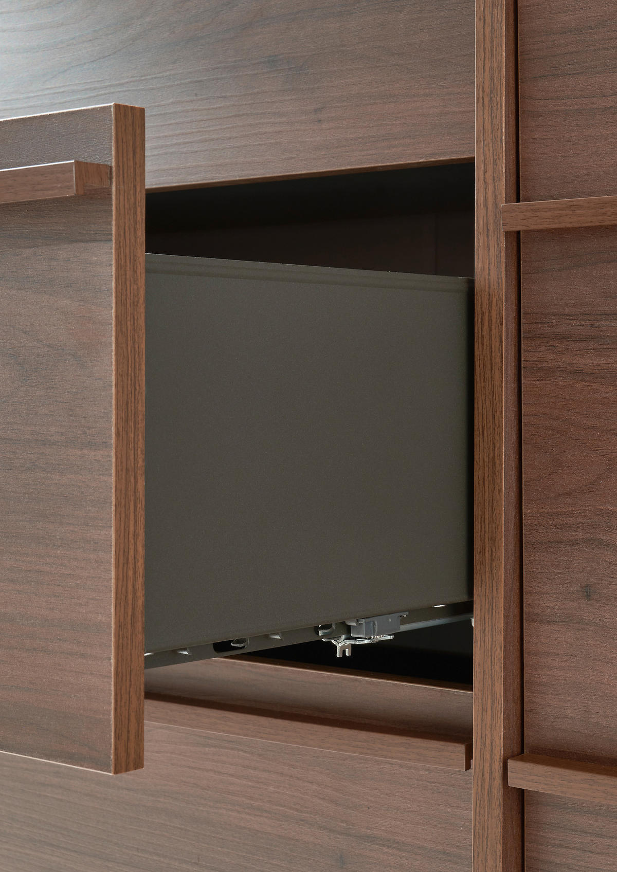 KÜCHENLEERBLOCK 264 cm   in Nussbaumfarben  - Beige/Nussbaumfarben, Trend, Holzwerkstoff/Kunststoff (264cm) - MID.YOU