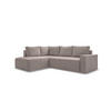 ECKSOFA in Grau  - Weiss/Schwarz, Design, Kunststoff/Textil (194/246cm) - MID.YOU