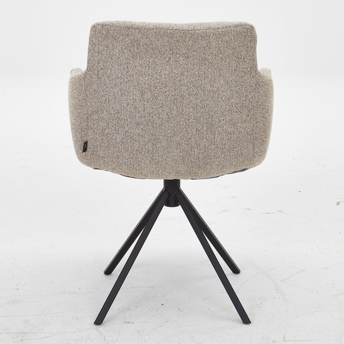 ARMLEHNSTUHL  in Chenille  - Beige/Schwarz, Design, Textil/Metall (62/88/62cm) - Musterring