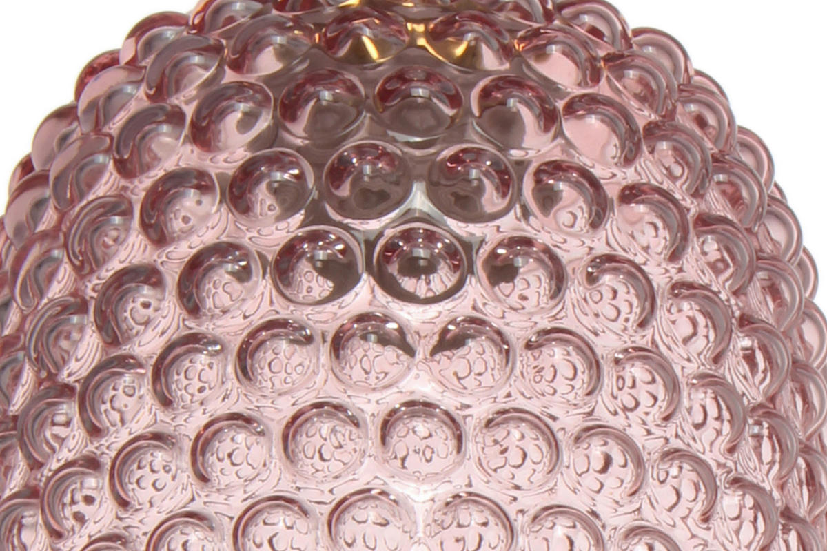 ZÁVĚSNÉ SVÍTIDLO, 15/15/34 cm  - růžová, Basics, sklo (15/15/34cm) - MID.YOU