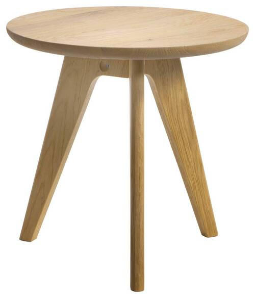 NACHTTISCH Eiche massiv Eichefarben rund  - Eichefarben, Design, Holz (45/52/45cm) - Hasena