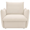 SESSEL in Mikrofaser Creme  - Creme/Schwarz, Design, Kunststoff/Textil (120/100/97cm) - LOOKS by W.Joop
