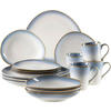 KOMBISERVICE La Sinfonia 16-teilig  - Blau/Weiss, Basics, Keramik (39,5/34,8/35,5cm) - Mäser