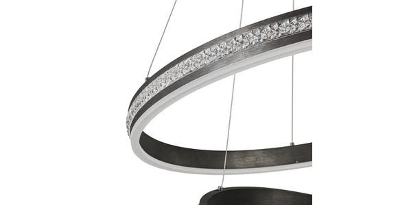 LED-HÄNGELEUCHTE 60/120 cm - Schwarz, Basics, Kunststoff/Metall (60/120cm) - Ambiente