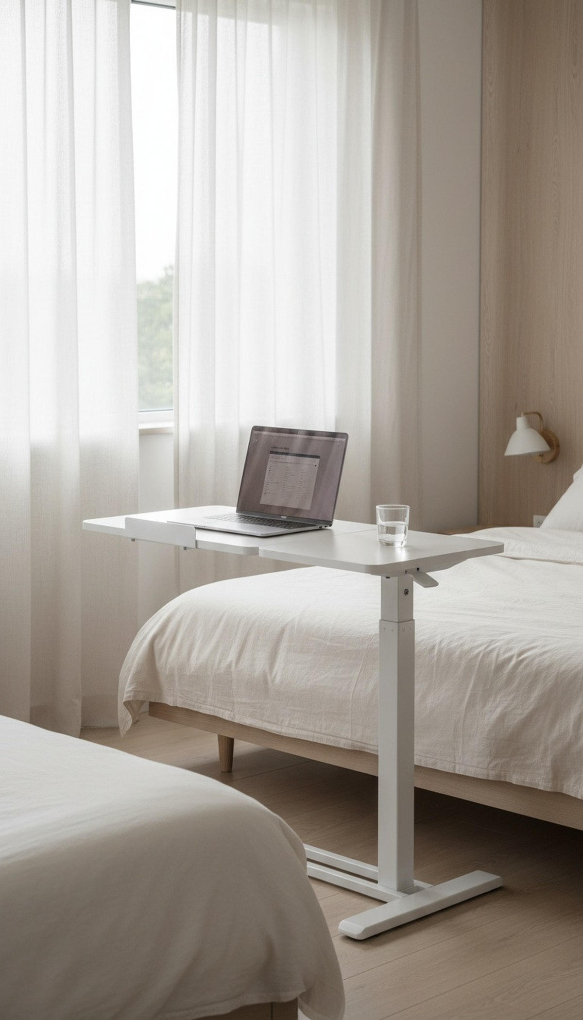 LAPTOPTISCH  Weiss höhenverstellbar  - Weiss, Modern, Holzwerkstoff/Kunststoff (78/65,5/105/38cm) - MID.YOU