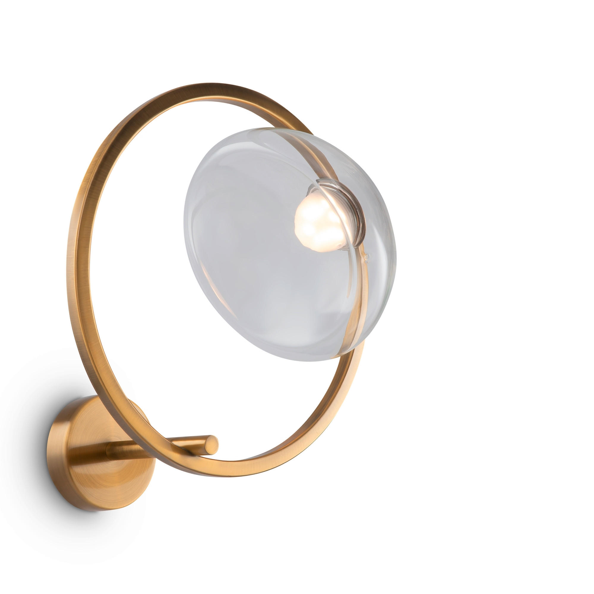 WANDLEUCHTE - Transparent/Messingfarben, Trend, Glas/Metall (35/32/22cm) - MAYTONI