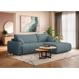 ECKSOFA  in Webstoff Petrol  - Petrol/Schwarz, KONVENTIONELL, Kunststoff/Textil (270/192cm) - Carryhome