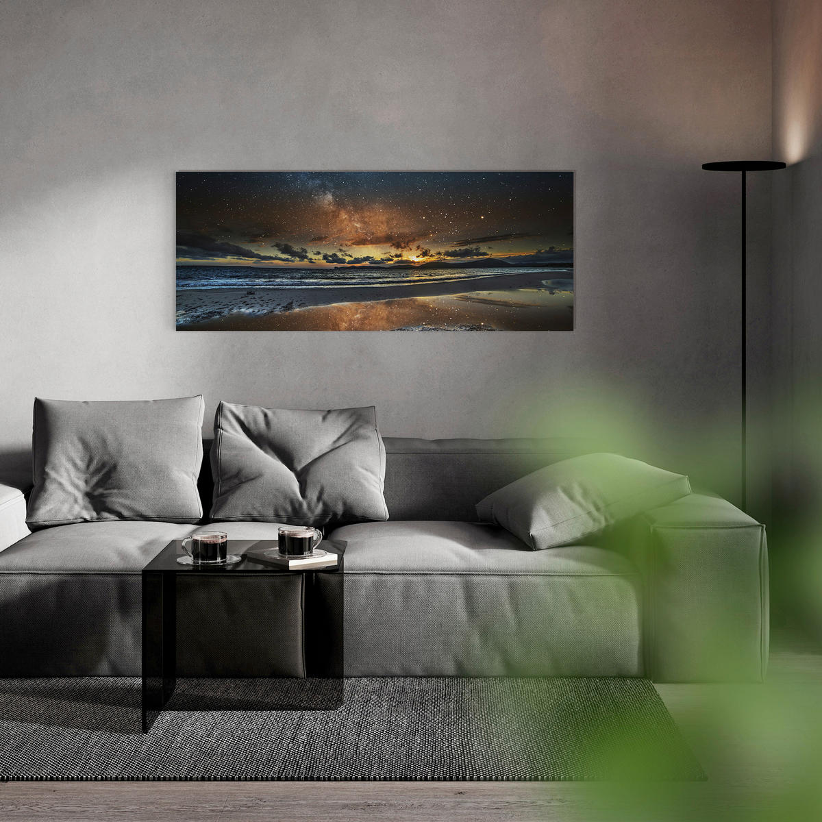 LEINWANDBILD Strand & Meer 150/60 cm  - Multicolor, Basics, Holz/Textil (150/60cm)