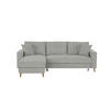 ECKSOFA Dunkelgrau Flachgewebe  - Dunkelgrau, Design, Textil (257/159cm) - MID.YOU