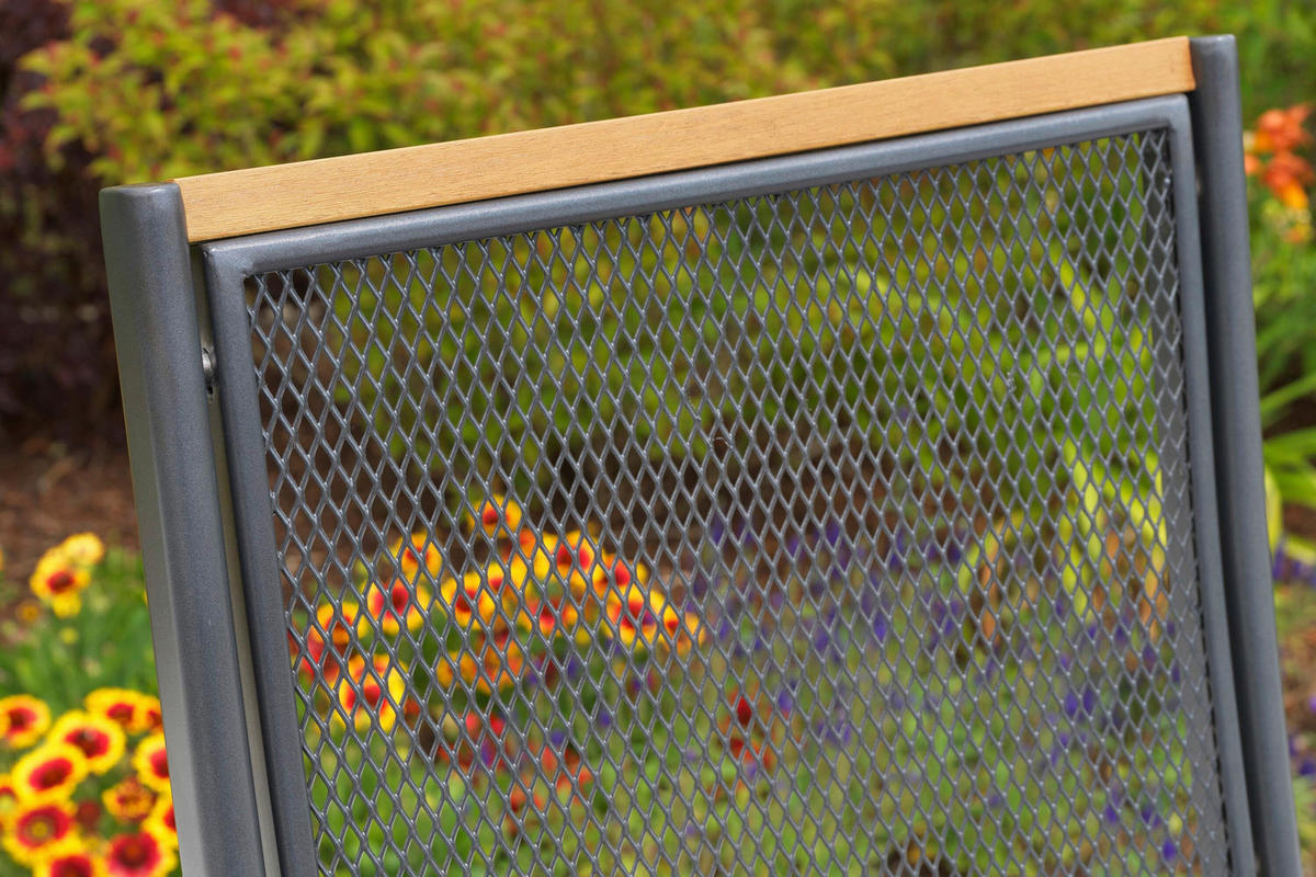 GARTENTISCHGRUPPE  - Graphitfarben/Naturfarben, KONVENTIONELL, Kunststoff/Textil - Gardenson