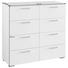 KOMMODE Weiß - Alufarben/Weiß, Design, Kunststoff/Metall (110/105/42cm) - Carryhome