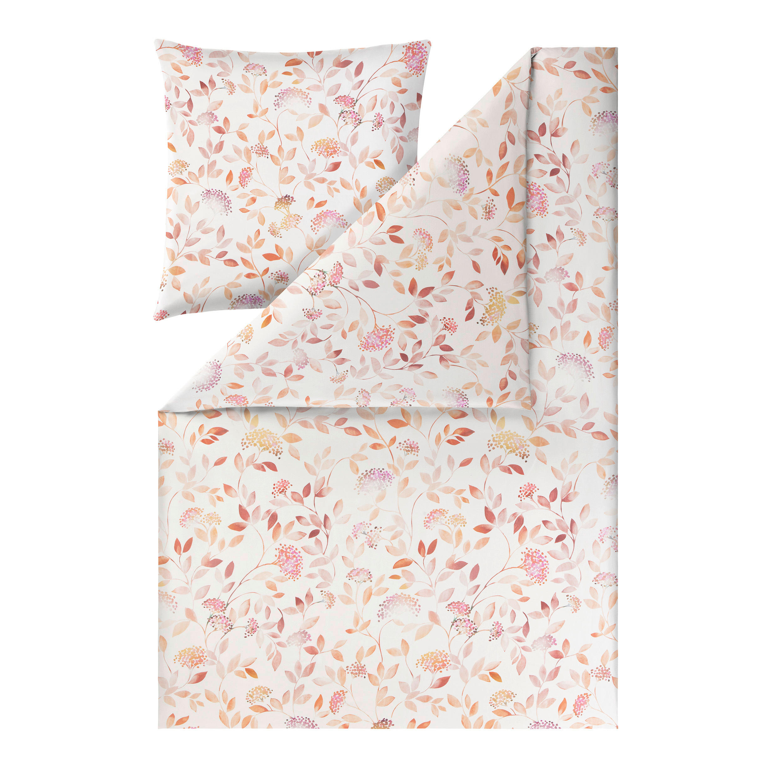 BETTWÄSCHE Natürlich Estella Makosatin 155/220 cm  - Dunkelrot, Design, Textil (155/220cm) - Estella
