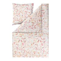 BETTWÄSCHE 2-teilig Natürlich Estella Makosatin 135/200 cm  - Dunkelrot, Design, Textil (135/200cm) - Estella