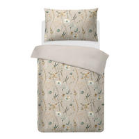 BETTWÄSCHESET Flower Romance Satin 200/210 cm  65 cm/100 cm  - Beige, Basics, Textil (200/210cm) - Ambiente