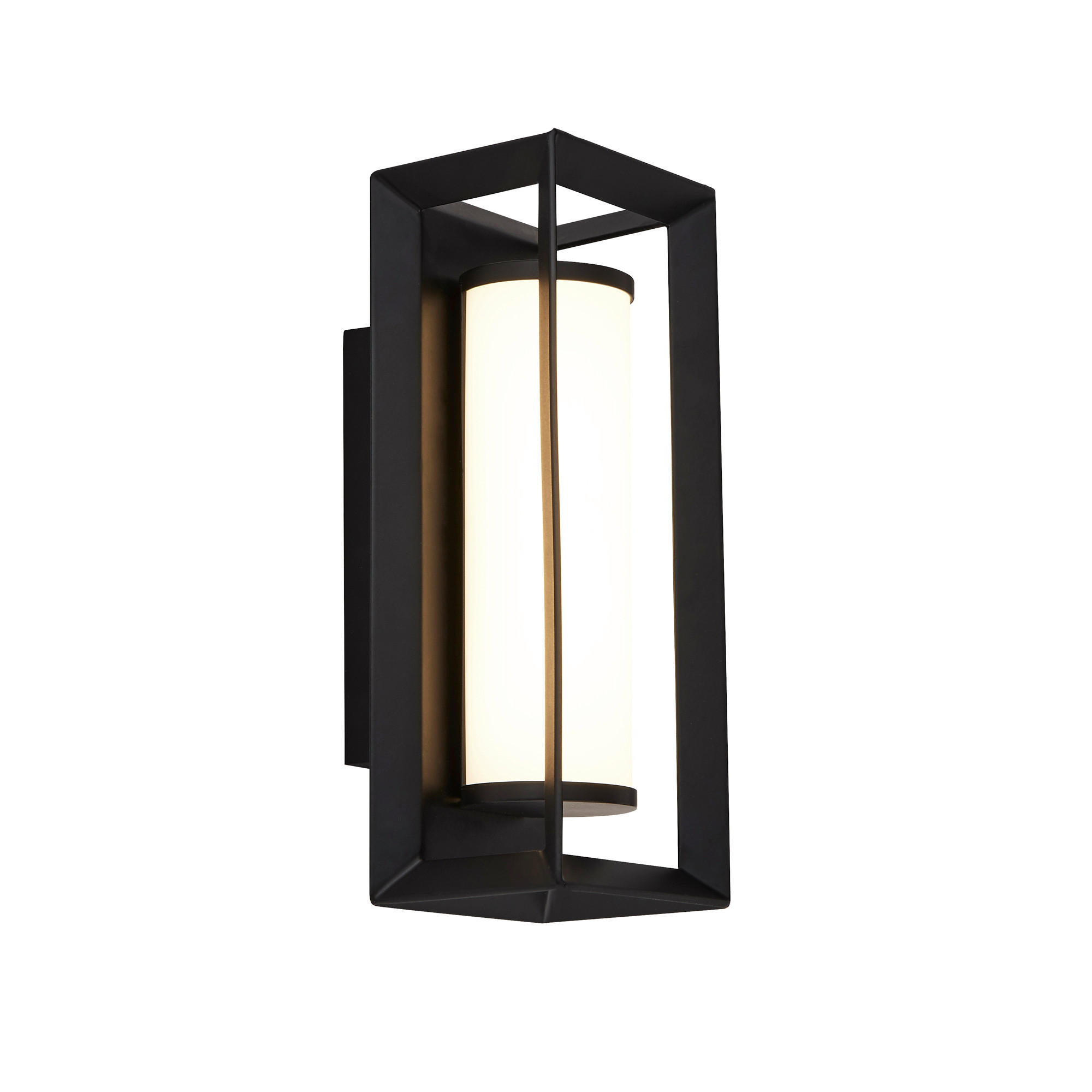 APLICĂ DE PERETE CU LED - negru, Basics, plastic/metal (8/8/20cm)