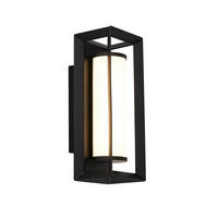 APLICĂ DE PERETE CU LED - negru, Basics, plastic/metal (8/8/20cm)