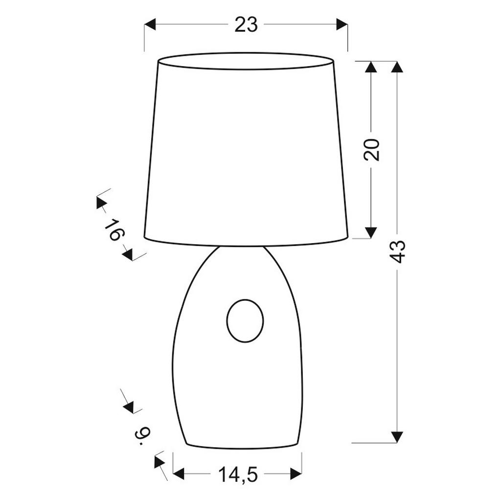 Thumbnail - Tischleuchte, Chrom, Keramik, 23x43x16 cm, Lampen & Leuchten, Innenbeleuchtung, Tischlampen, Tischlampen