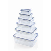 FRISCHHALTEDOSENSET GOURMETmaxx 6-teilig  - Blau/Transparent, Basics, Kunststoff (25/18/8,5cm) - GOURMETMAXX