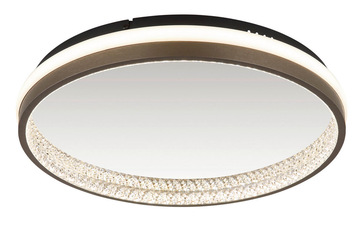 STROPNÍ LED SVÍTIDLO, 39,7/6 cm  - bílá/černá, Konvenční, kov/plast (39,7/6cm) - Globo