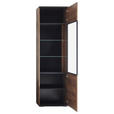 VITRINE  in Eichefarben, Dunkelgrau - Dunkelgrau/Eichefarben, KONVENTIONELL, Glas/Holzwerkstoff (60/206/37cm) - Cantus