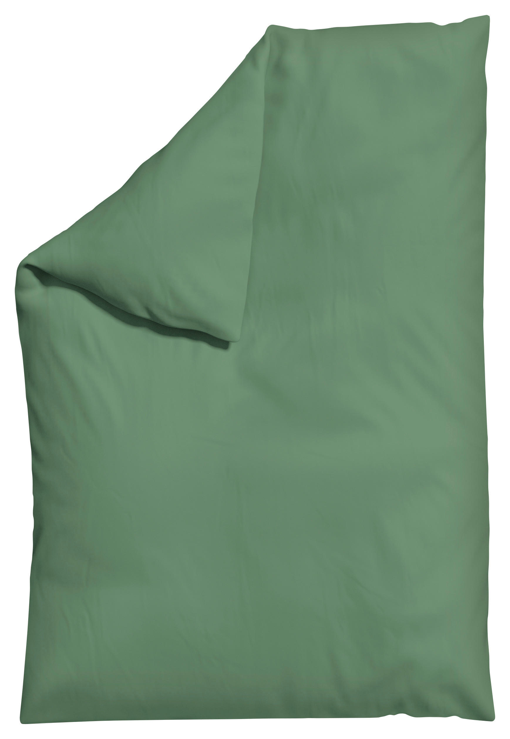 Schlafgut Bettdeckenbezug Woven Satin Grün 135-140x200 cm