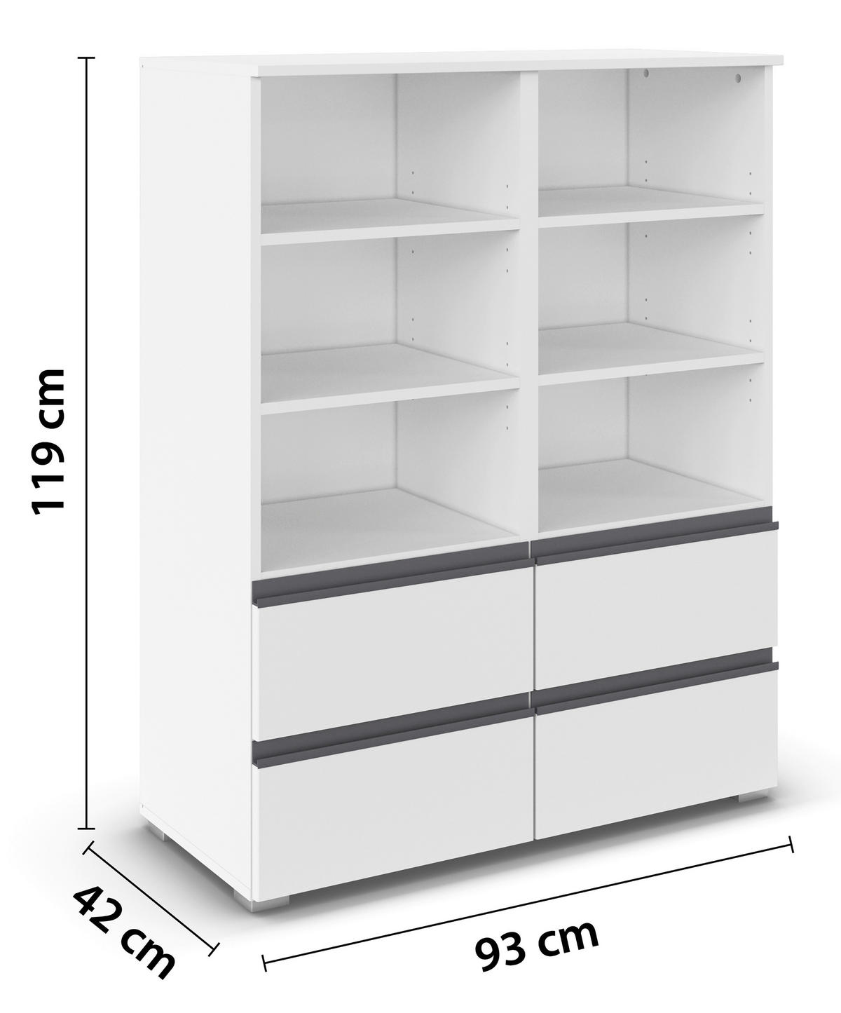 REGAL 93/119/42 cm  - Moderno, leseni material (93/119/42cm) - Xora