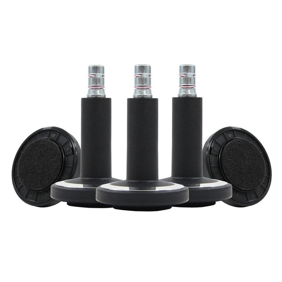 DREHSTUHLROLLE - Chromfarben/Schwarz, Basics, Kunststoff/Metall (6/7,3/6cm) - MID.YOU
