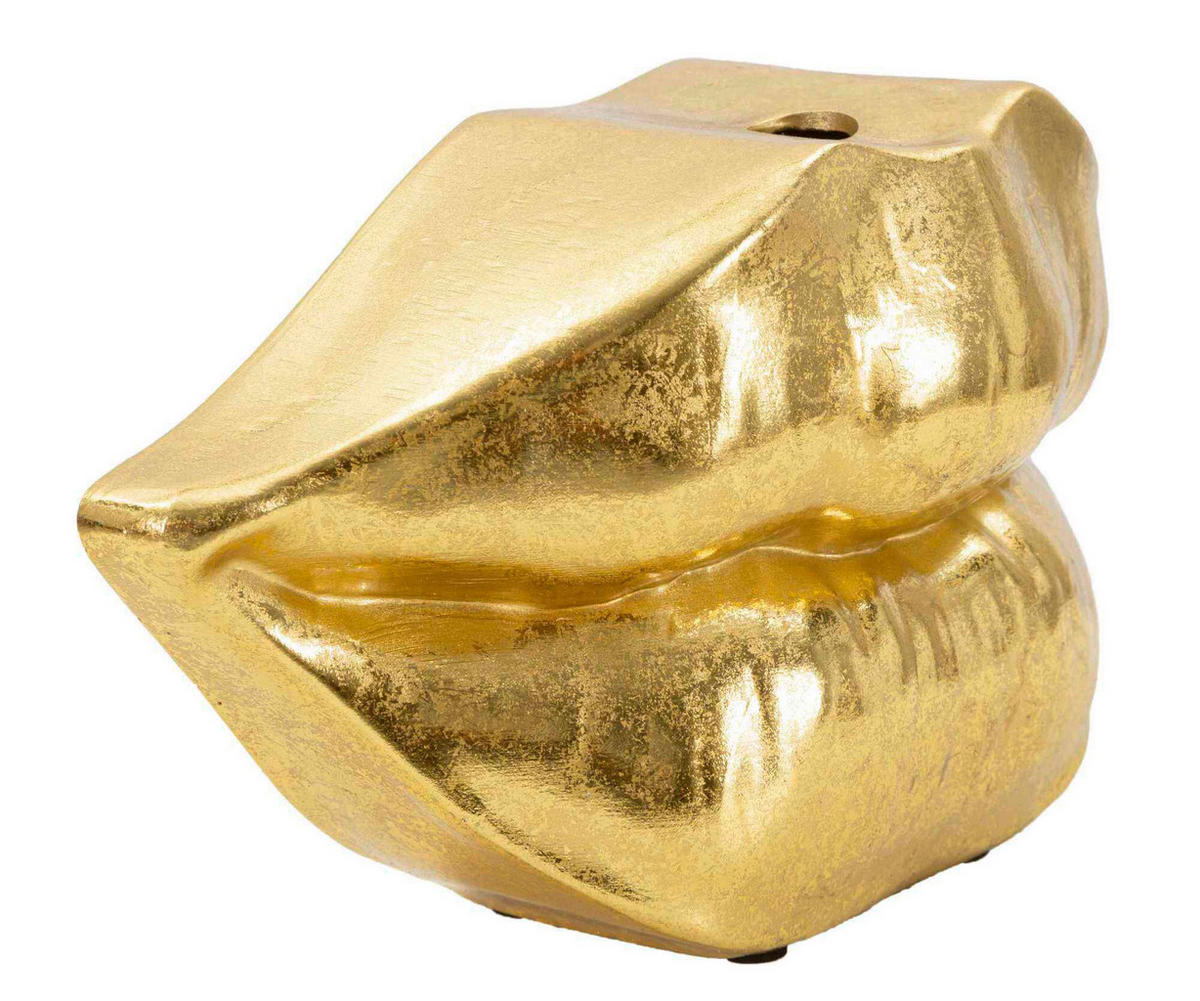 Vase Mouth Lip  - Goldfarben, Basics, Kunststoff (23/12/8cm)