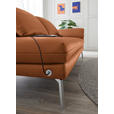 RÉCAMIERE in Echtleder Cognac  - Chromfarben/Cognac, Design, Leder/Metall (209/85-109/95-16cm) - Dieter Knoll