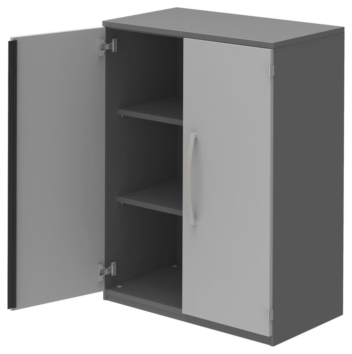 AKTENSCHRANK 80/111,7/43 cm  - Anthrazit/Hellgrau, KONVENTIONELL, Holzwerkstoff (80/111,7/43cm) - Moderano
