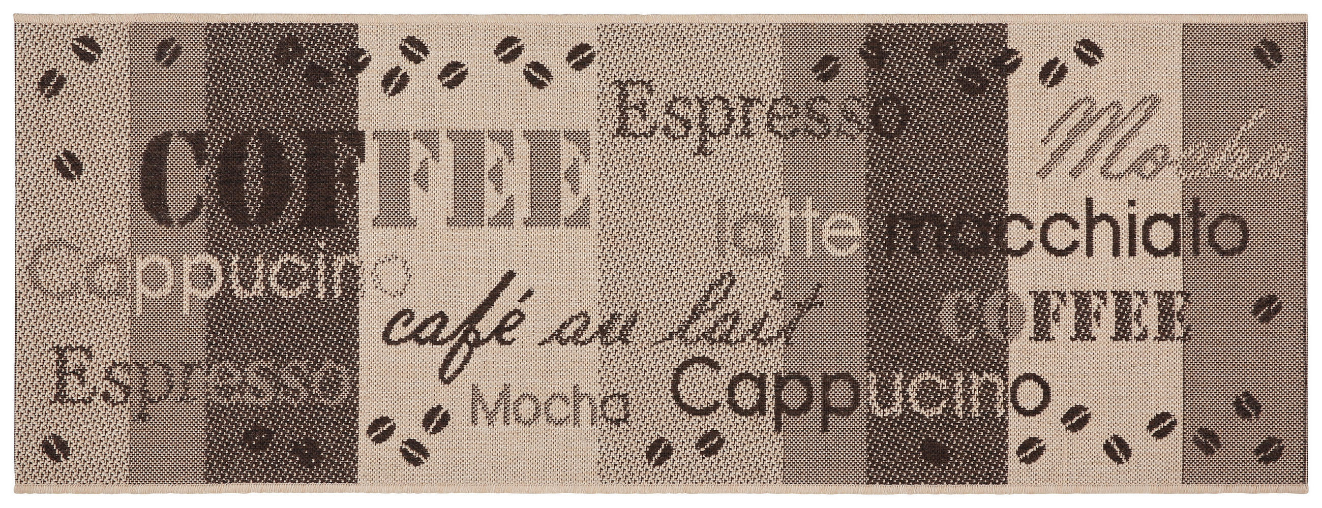 Teppich Läufer Küche Braun/beige Coffee 80x200 Cm