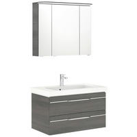 BADEZIMMER 3-teilig  in 92 cm  - Chromfarben/Graphitfarben, KONVENTIONELL, Glas/Holzwerkstoff (92cm) - Pelipal