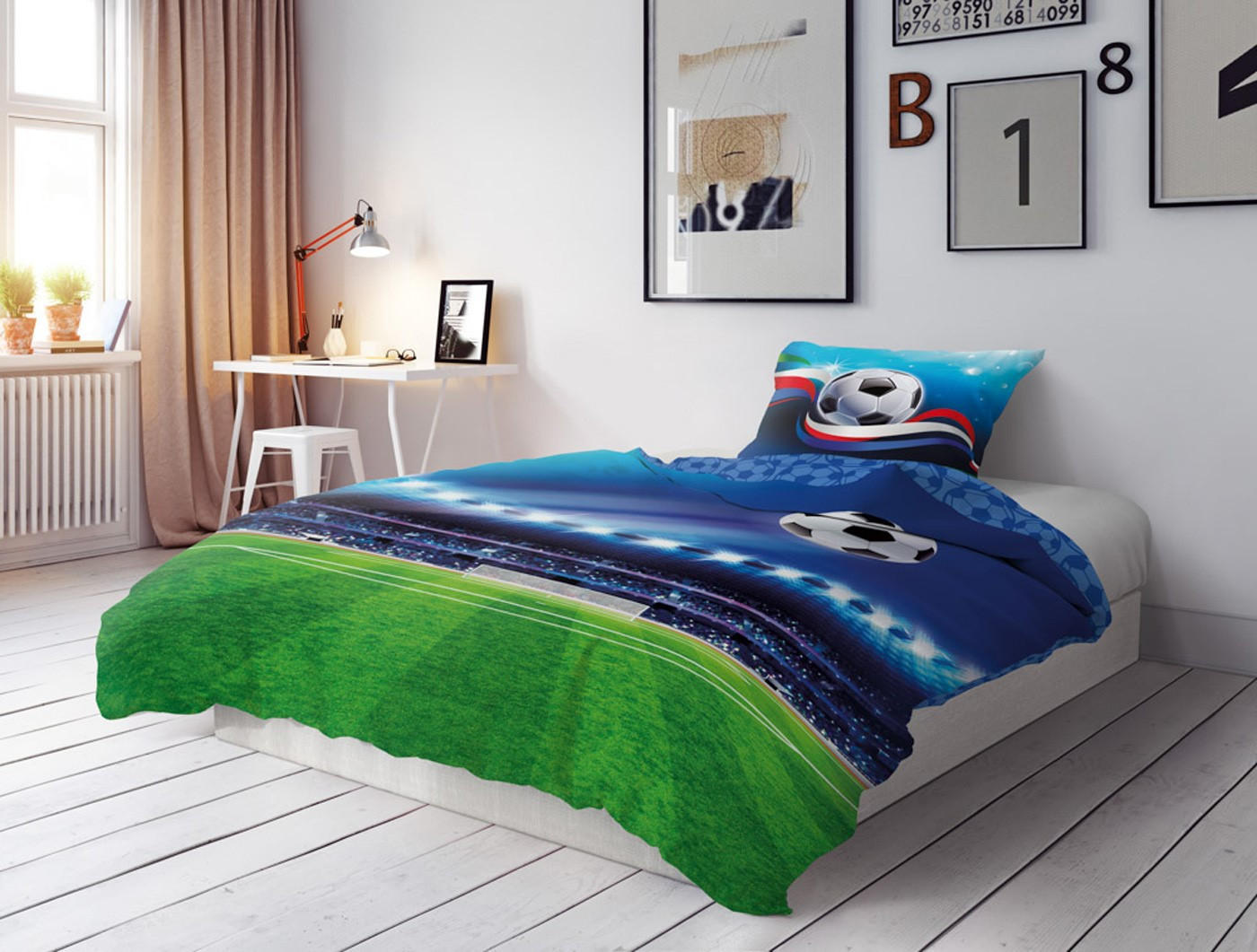 DEČJA POSTELJINA 140/200 cm renforcé tkanina plava  - plava, Konvencionalno, tekstil (140/200cm)