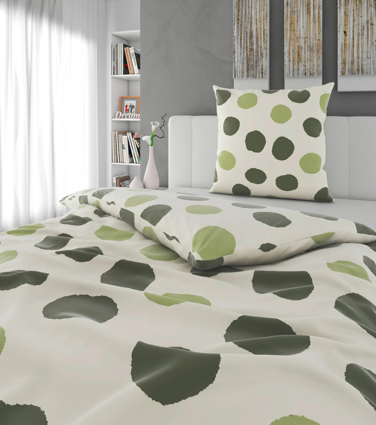 BETTWÄSCHE Satin 135/200 cm  - Grün, Textil (135/200cm) - Esposa