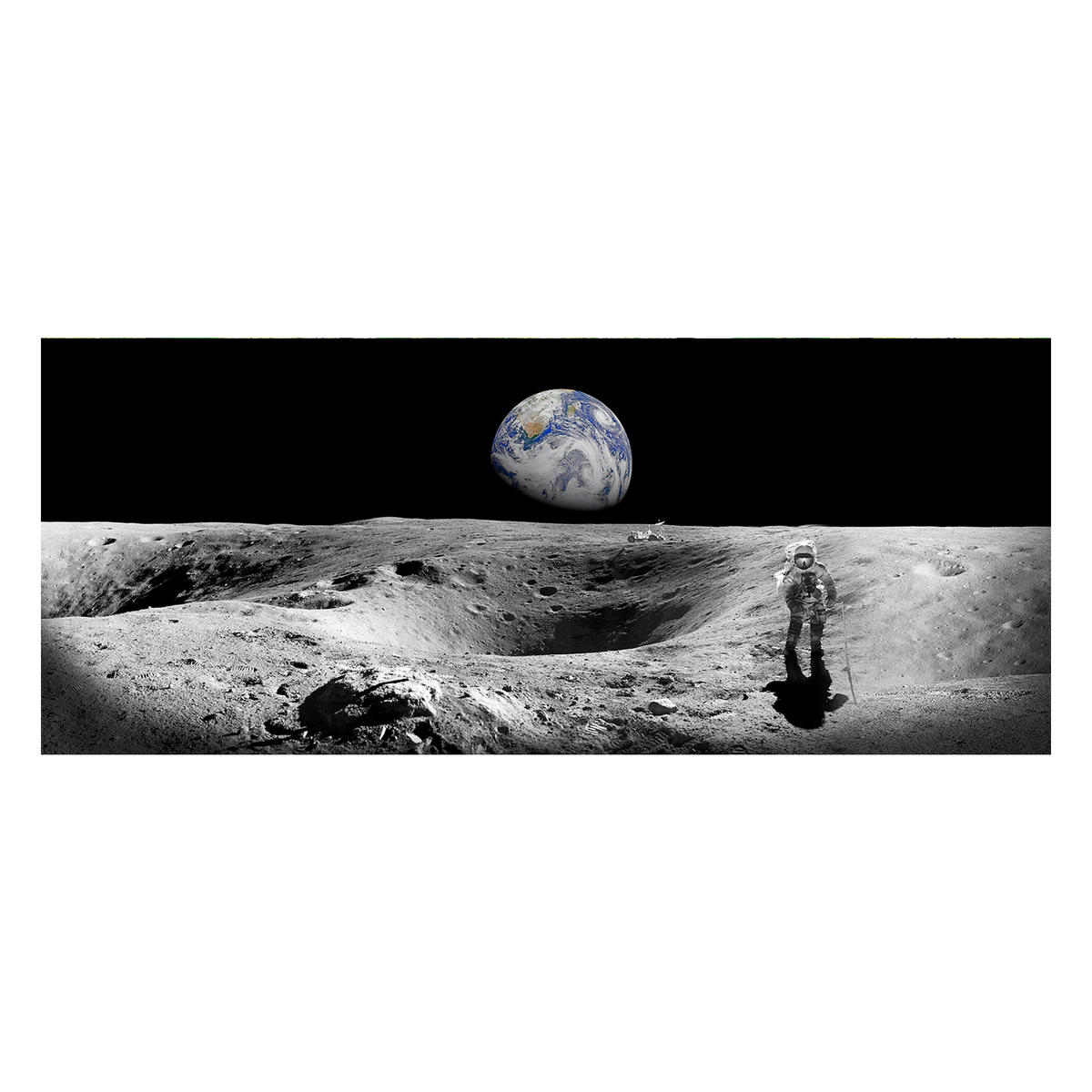 GLASBILD 125/50 cm  - Multicolor, Basics, Glas/Papier (125/50cm)