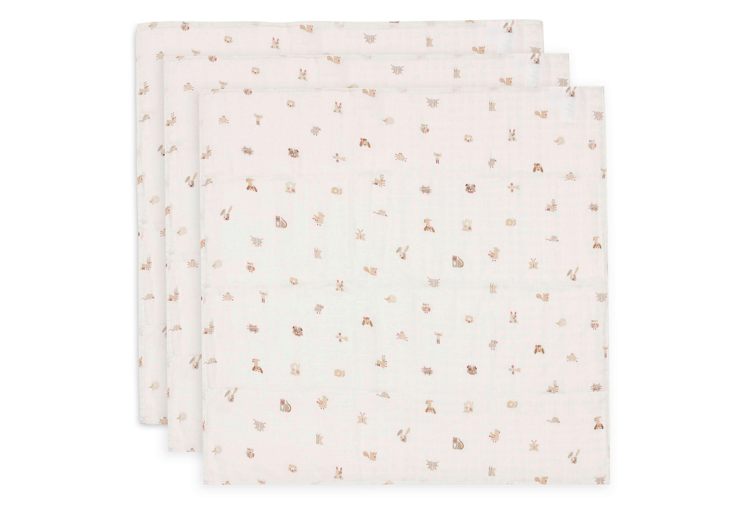 SET BOMBAŽNIH PLENIC  Animal Friends   - večbarvno, Basics, tekstil (70/70cm) - JOLLEIN