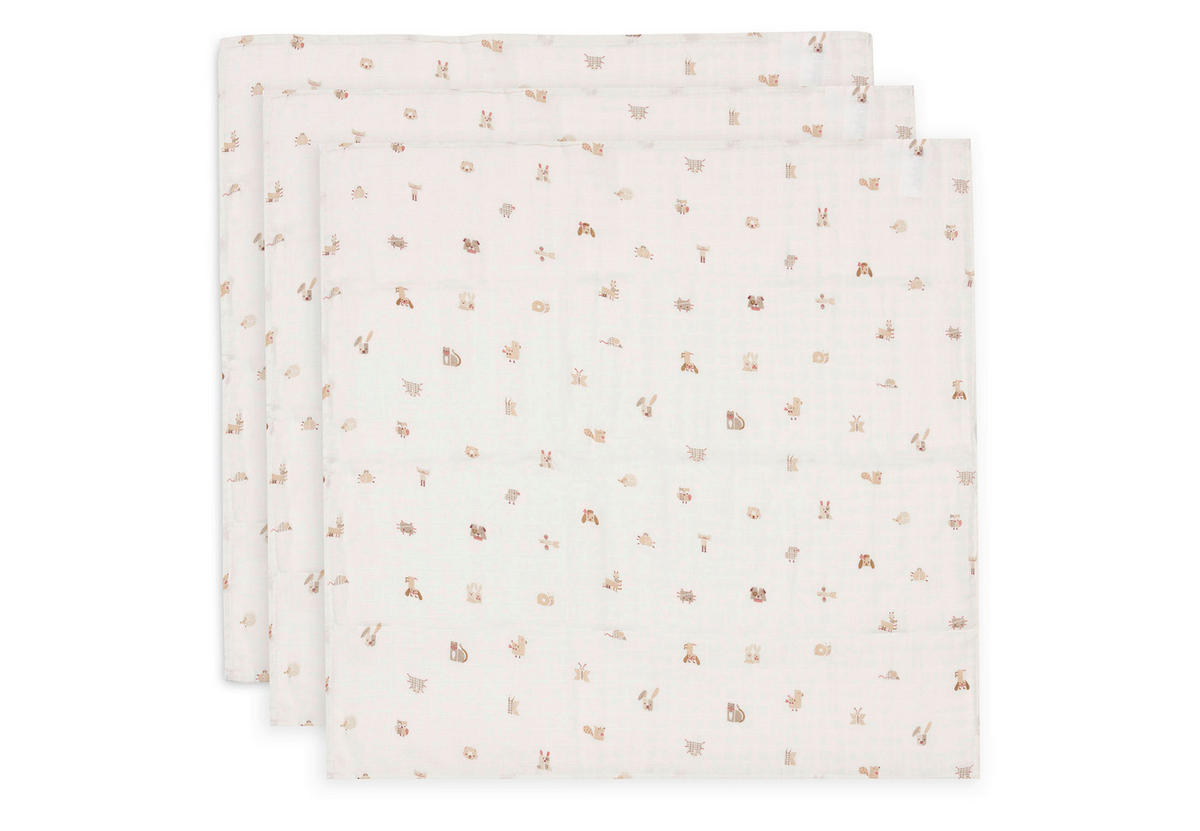 SET BOMBAŽNIH PLENIC  Animal Friends   - večbarvno, Basics, tekstil (70/70cm) - JOLLEIN