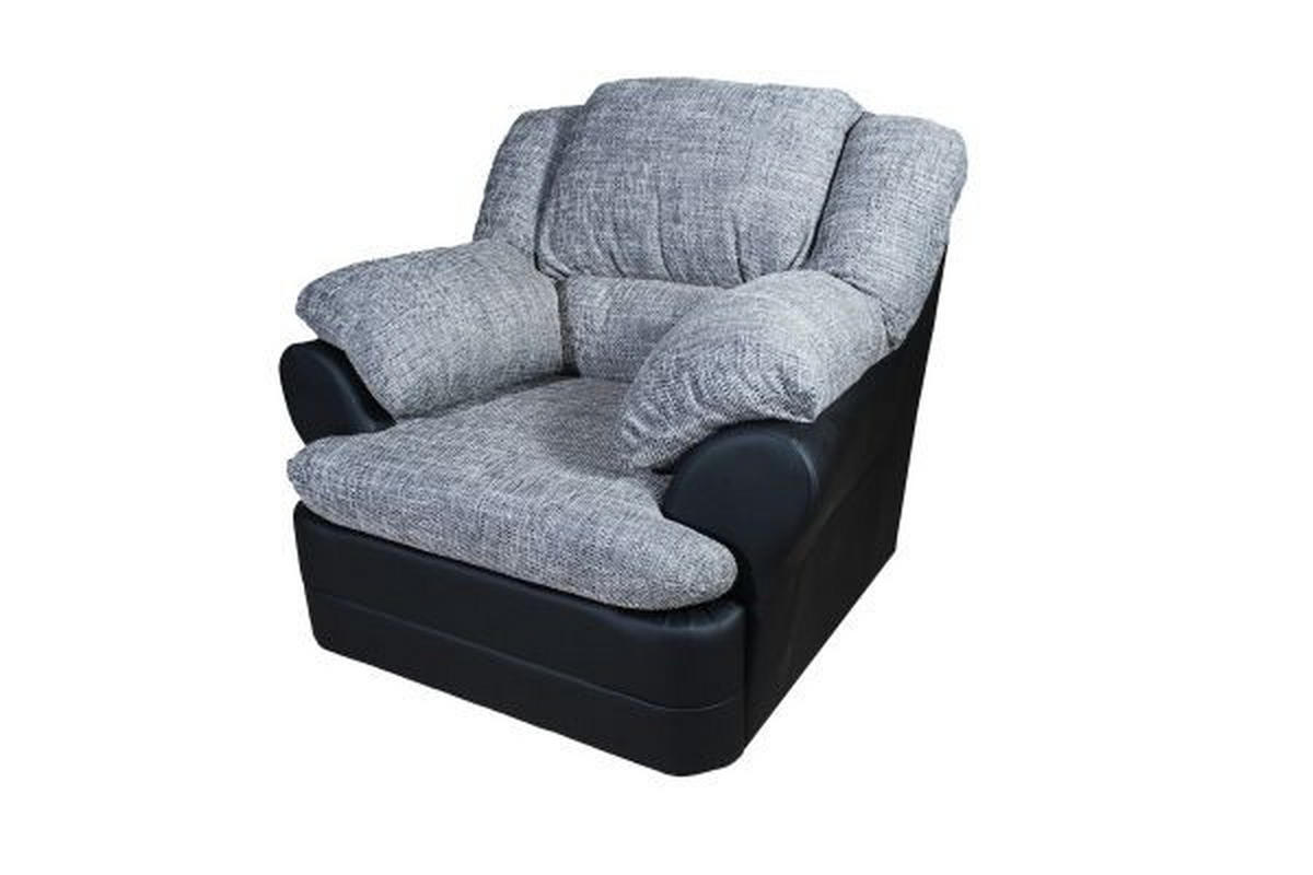 SJEDEĆA GARNITURA tekstil  siva, crna   - siva/crna, Design, drvni materijal/tekstil (210/95/90cm) - Cantus
