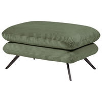 HOCKER in Textil Grün  - Schwarz/Grün, MODERN, Textil/Metall (90/45/60cm) - Pure Home Lifestyle
