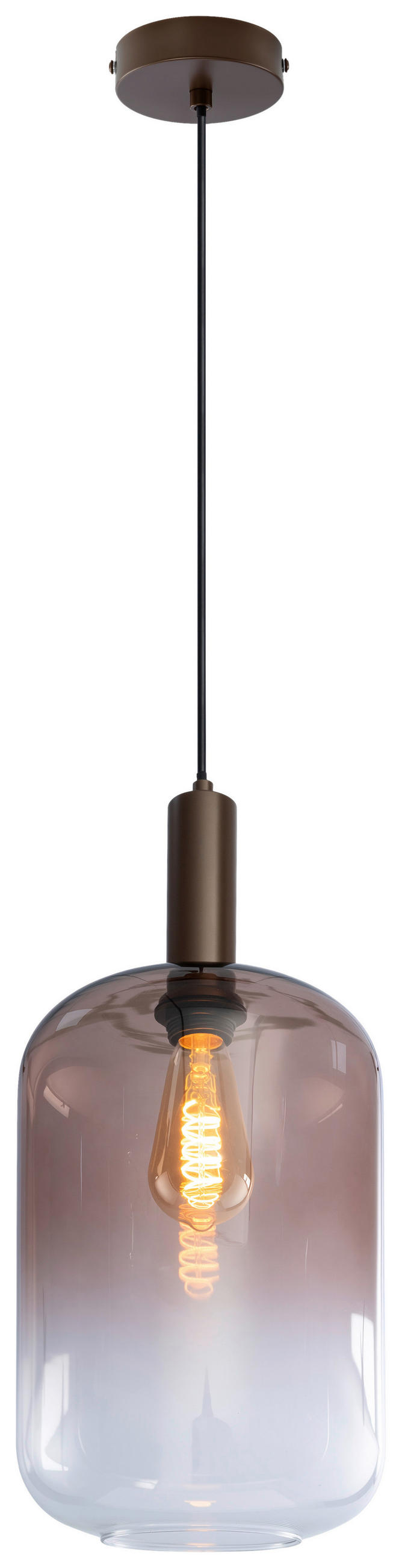 HÄNGELEUCHTE 22/120 cm  - Braun, Trend, Glas/Metall (22/120cm) - Collet's Monde