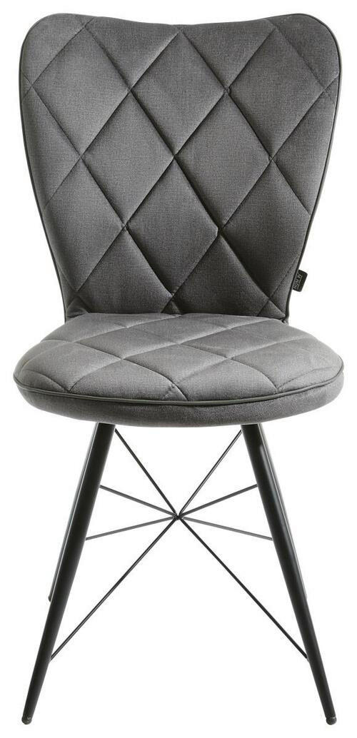 Thumbnail - Hom`in Stuhl, Grau, Textil, Rundrohr, Gittergestell, 48x89x62 cm, ISO 9001, Bsci, Typenauswahl, Esszimmer, Stühle, Esszi...