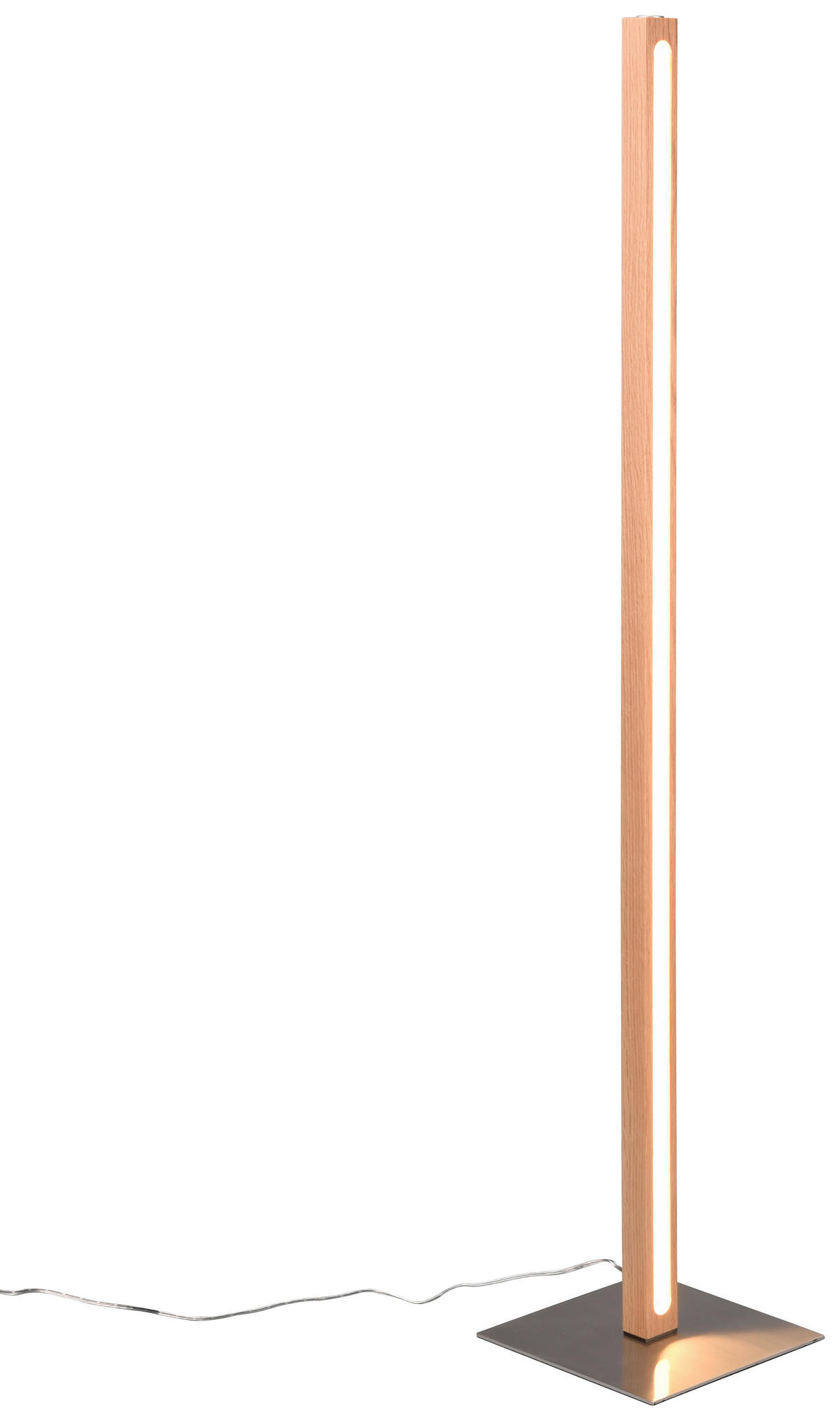 LAMPADAIRE LED - couleur de chêne, Lifestyle, matière synthétique/bois (22/115cm) - Novel