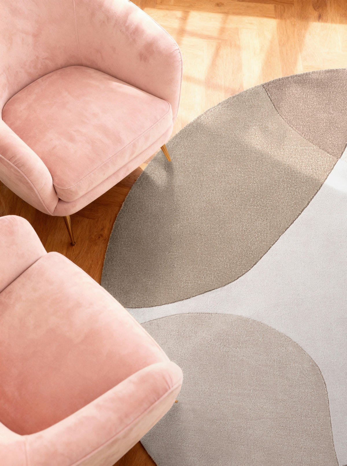 WOLLTEPPICH 200 cm Hackney Grau, Beige Blatt  - Beige/Grau, Basics, Textil (200cm) - Ted Baker