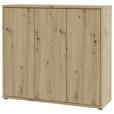 SCHUHSCHRANK 109,2/99,1/34,9 cm  - Eiche Artisan/Grau, MODERN, Holzwerkstoff/Kunststoff (109,2/99,1/34,9cm) - Xora