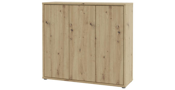 SCHUHSCHRANK 109,2/99,1/34,9 cm  - Eiche Artisan/Grau, MODERN, Holzwerkstoff/Kunststoff (109,2/99,1/34,9cm) - Xora