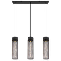 HÄNGELEUCHTE 60/9,5/120 cm   - Schwarz, Design, Metall (60/9,5/120cm) - Globo
