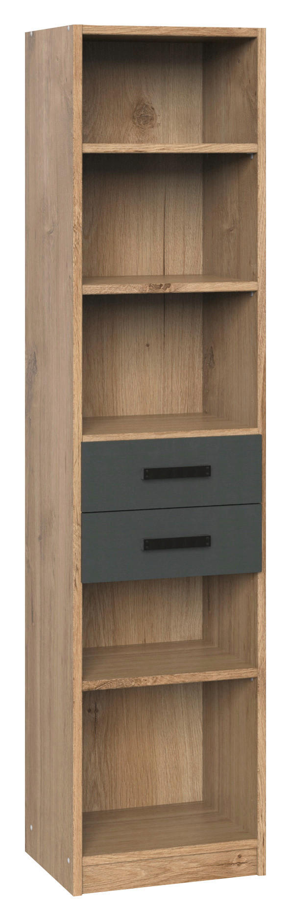 ELEMENT S POLICAMA boje grafita, boje hrasta drvni materijal - boje grafita/boje hrasta, Design, drvni materijal (47/198/38cm) - MID.YOU