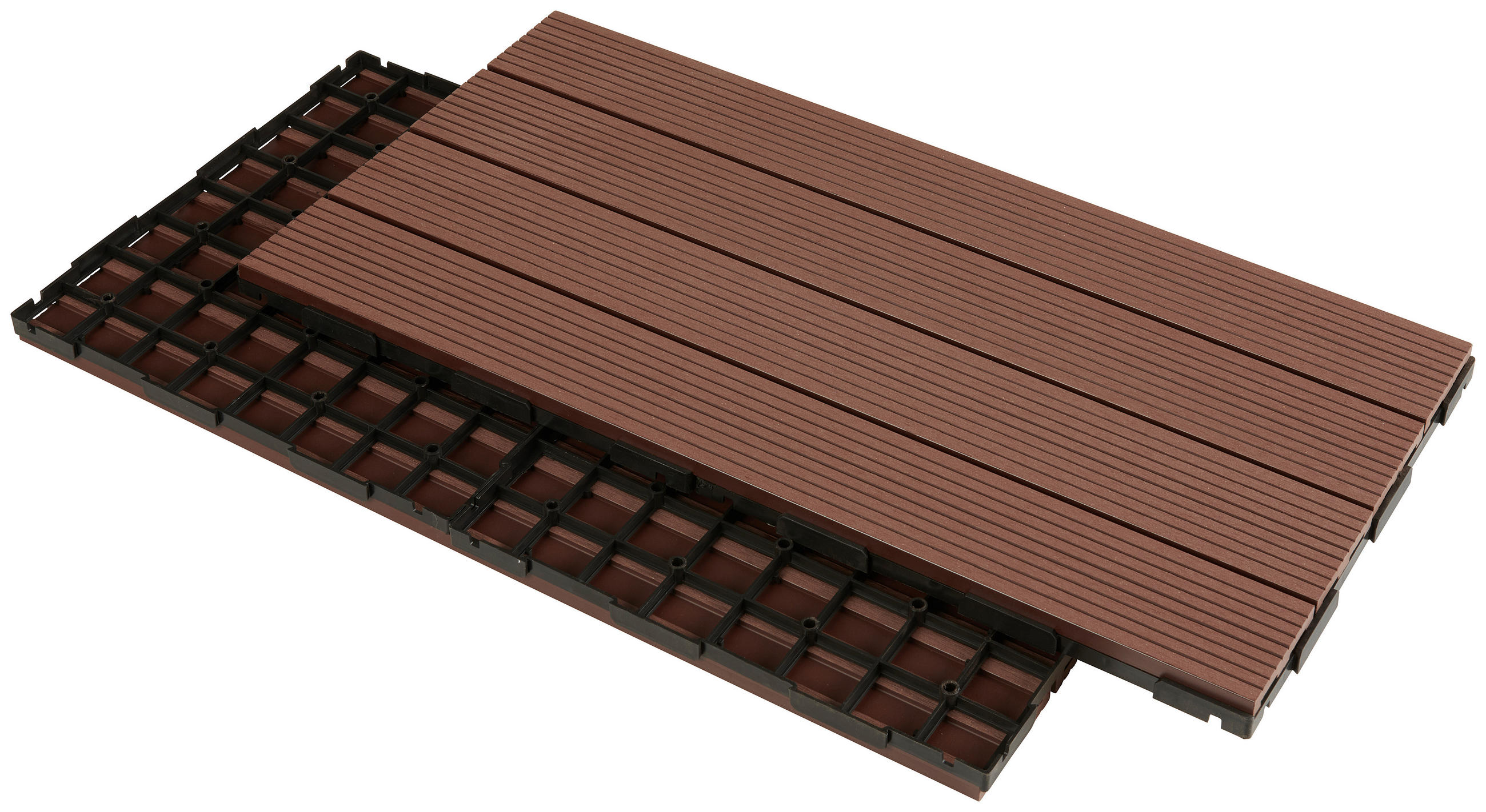 TERRASSENFLIESE Braun 6 Stück  - Braun, Basics, Kunststoff (60/30/2cm) - Ambia Garden